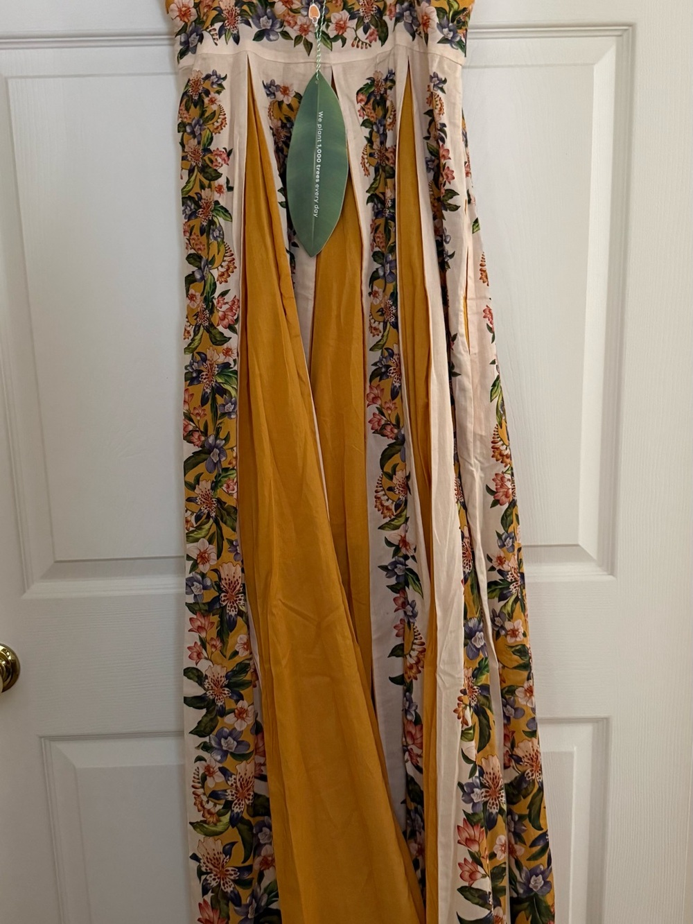 FARM Rio Mustard and Cream Floral Maxi Dress - Picture 3 of 6